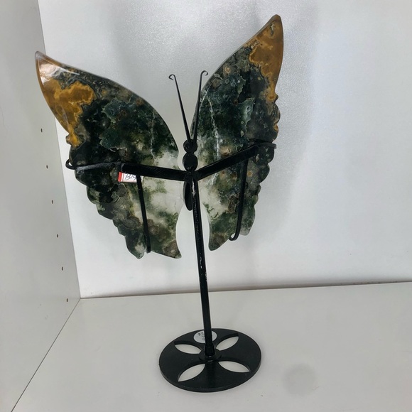 Moss Agate Butterfly (Large) - Picture 4 of 7